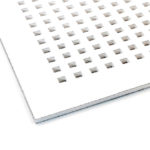 تایل آکوستیک پانچ مربعی 12/25 رنگ شده با فلیس مشکی