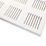 تایل آکوستیک پانچ خطی 6/96 رنگ شده با فلیس سفید